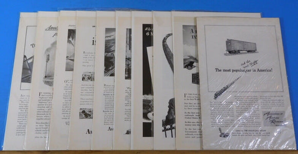 Ads Association of American Railroads Lot #3 Advertisements from magazines (10)