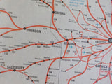 Map British Rail Passenger Network 1983-1984  International Passenger Network