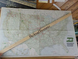 Map Burlington Northern 1984 May United States Map Folded