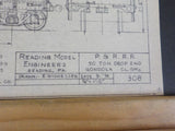 Blueprint Philadelphia & Reading 50 Ton Drop End Gondola Cl. GHC BP #308