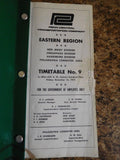 Penn Central Transportation Employee timetable #9 Eastern Region 1972