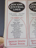 New York Central Lines Timetable Book East bound Folders Vol 1 1909 1 1909-12 No