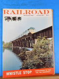 Railroad Magazine 1956 August N&W Locos Whistle Stop Trolley Town USA Steam powe