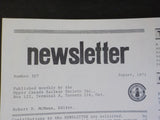 Upper Canada Railway Society Newsletter #307 August 1971 First LRC coach tested