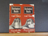 Burlington Route System Public Timetable 1952 Oct-1953 January Damage to Covers