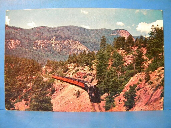 Postcard Denver and Rio Grando Narrow Gauge Passenger Train Rockwood Canyon
