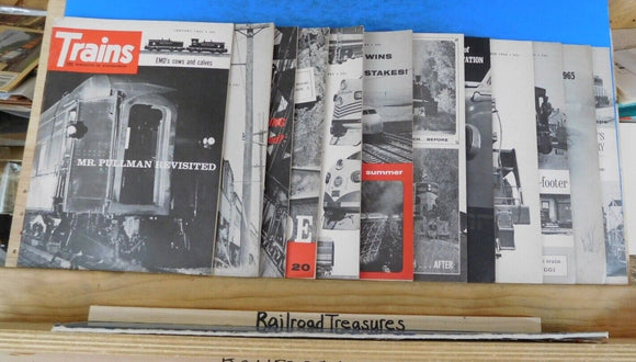 Trains Magazine Complete Year 1965 12 issues