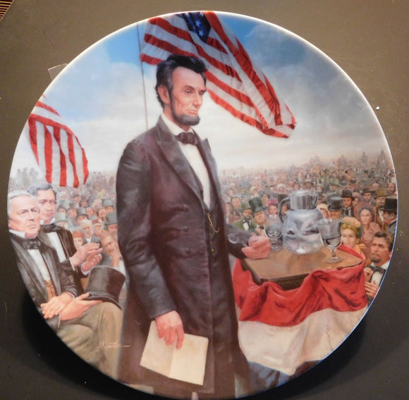 Plate Lincoln Man of America Series The Gettysburg Address by Kunstler  f0225