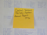 Central Vermont Railway System Annual Report 1946 stapled mileage revenue tonnag