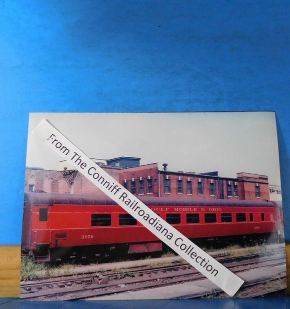 Photo Gulf Mobile & Ohio Passenger Car #3056 8x11.5 color St Louis 1971