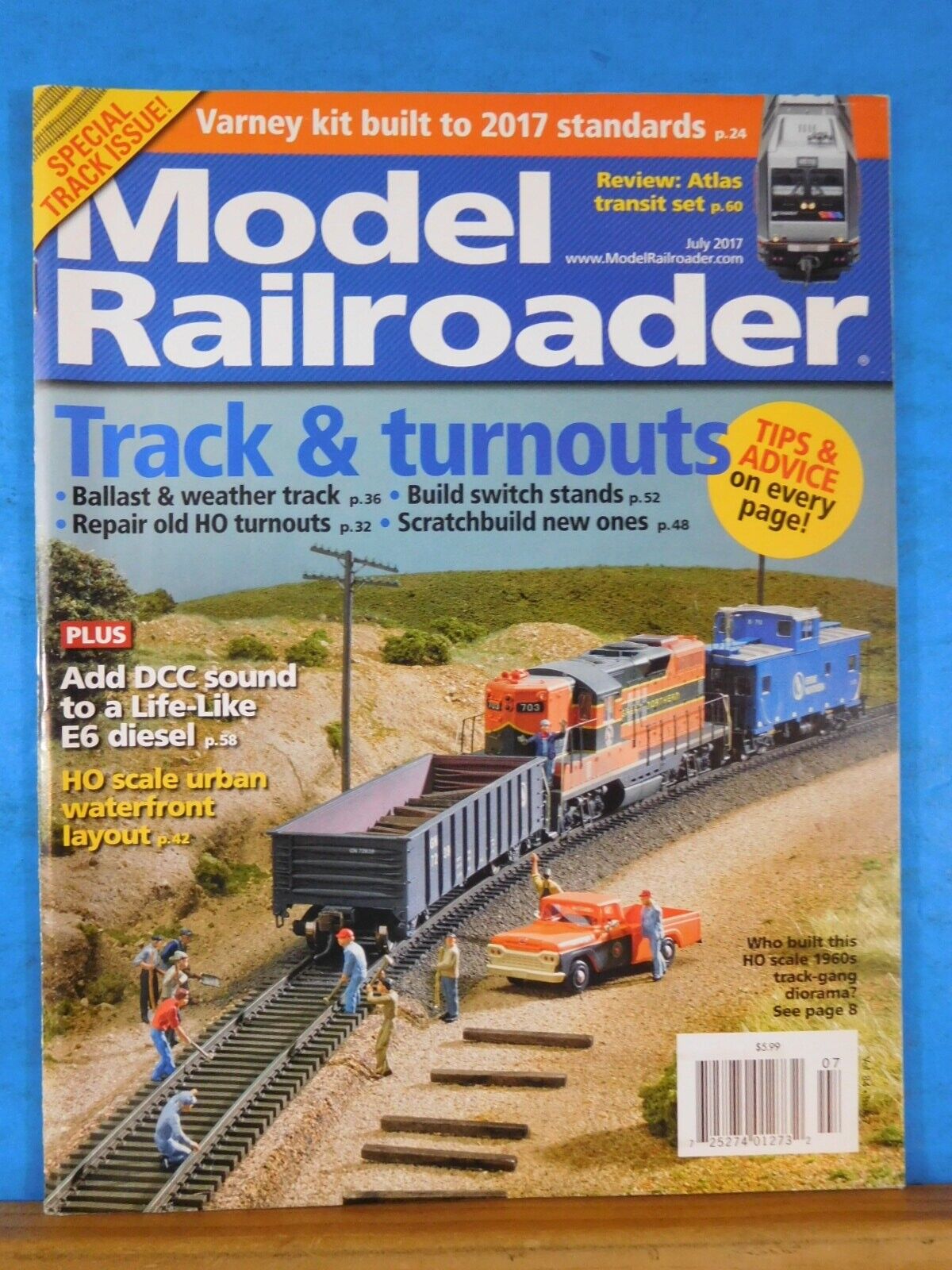 Model Railroader Magazine 2017 July Tracks & Turnouts Urban waterfront ...