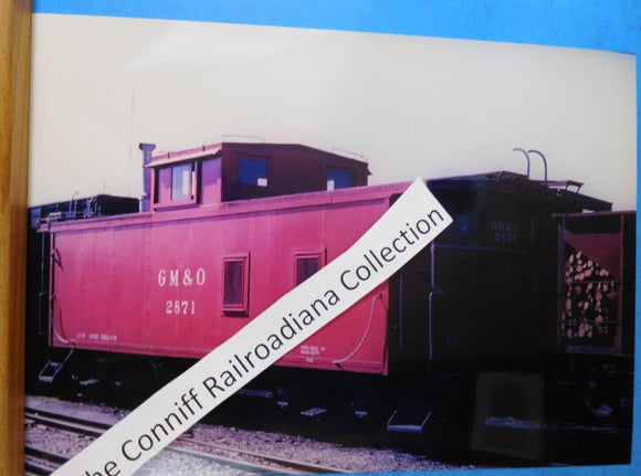 Photo Gulf Mobile & Ohio Caboose #2871  8X11 Color GM&O Tuscaloosa AL 1972