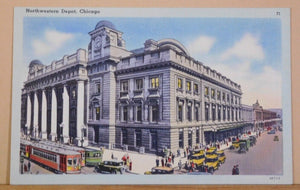 Postcard Northwest Depot Chicago Il Card #68233 (71 upper corner) Union News Com