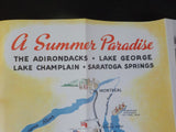 Map Delaware & Hudson Summer Paradise Adirondacks Lake George Champlain Saratog