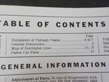 Burlington Route System Public Timetable 1962 November-1963 April