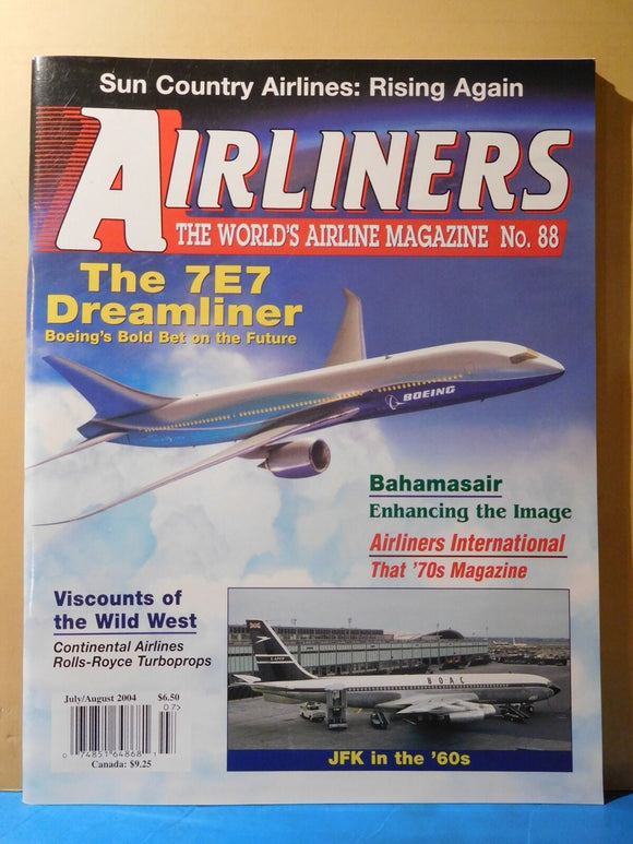 Airliners World’s Airline Magazine 2004 July August #88 The 7E7 Dreamliner