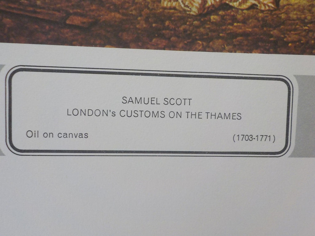 Renaissance Lithographic Print Samuel Scott London's Customs on the Th ...