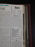 Trains Magazine in a Trains wire binder 1966 12 issues