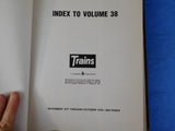 Trains Magazine Bound Volume 38 Nov 1977 - Oct 1978