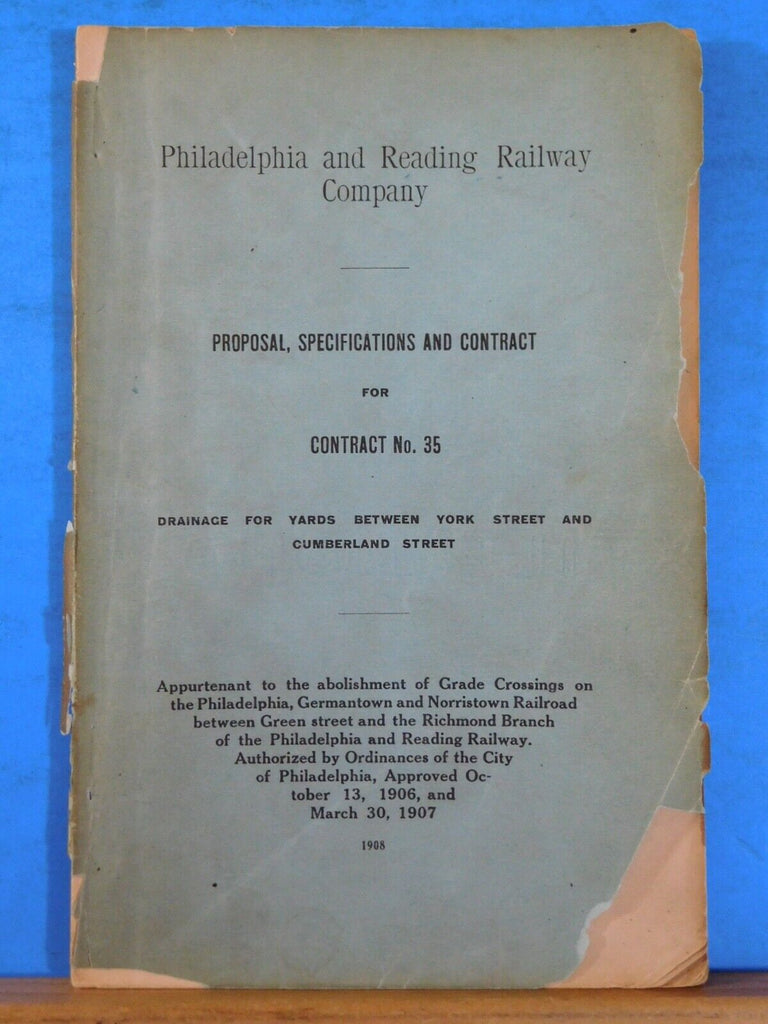 Philadelphia and Reading Railway Proposal Specification and Contract ...