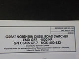 Great Northern Goat Reference Sheet #162 March 1990  Diesel Road Switcher EMD GP
