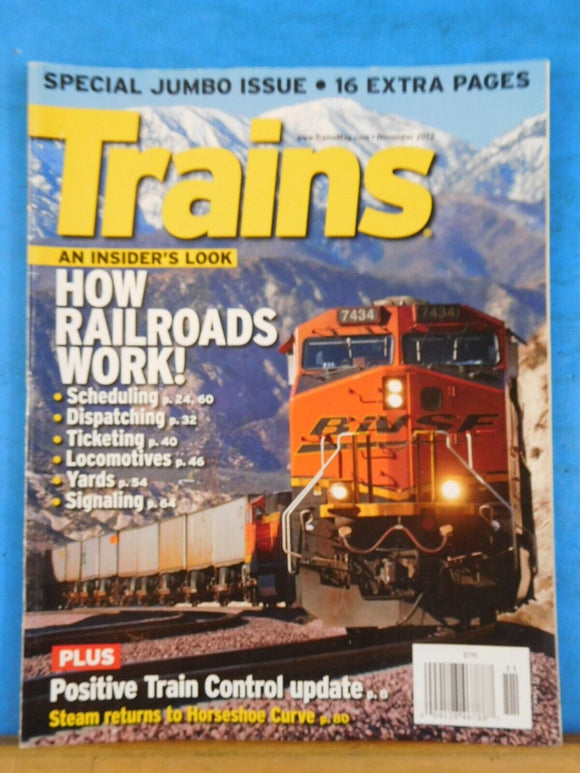 Trains Magazine 2012 NovemberHow Railroad work signaling ticketing Locos Yards