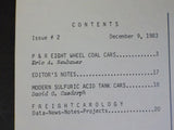 Freight Cars Journal #2 19th century P&R 8 wheel coal cars Modern acid tank cars