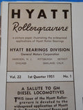 Hyatt Rollergravure General Motors Diesel Locomotives special issue 1951 V22 1st