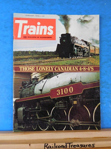 Trains Magazine 1976 January Those onely Canadian 4-8-4s