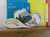Jaycees Montana Cowboy Hat Painted Big Sky Country Scene   PIN