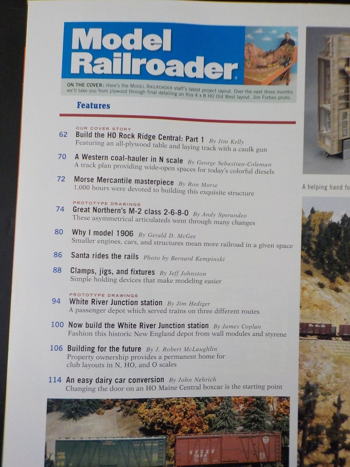 Model Railroader Magazine 2002 January Why model 1906? Build Old West ...