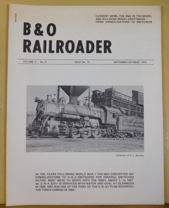 B&O Railroader Magazine #12 1973 September October From consolidations to Switch