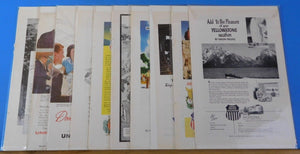 Ads Union Pacific Railroad Lot #4 Advertisements from various magazines (10)