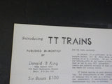 TT Trains,1962 March Introducing Letter and anser