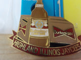 Jaycees Illinois Highland Budweiser Beer Case & Bottle Red   PIN