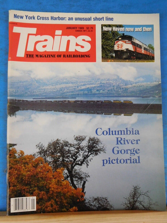 Trains Magazine 1989 January Columbia River Gorge pictorial NY Cross Harbor NH