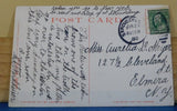 Postcard Delaware Water Gap from inside of car before entering cut, beginning of