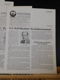 News from the National Association of Railroad Passengers 1987 COMPLETE YEAR Lot
