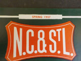 Nashville Chattanooga & St Louis Ry public timetable 1957 Spring NC&StL