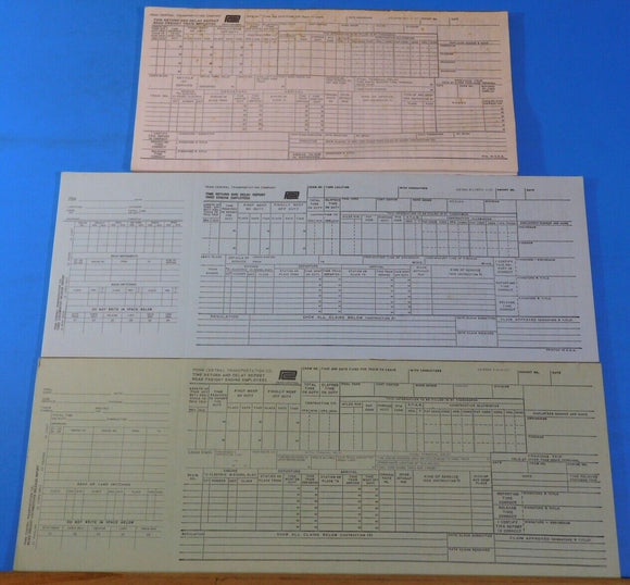 Penn Central Transportation Company Return and Delay Report Forms Lot of 3 pads