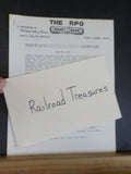 RPO, The Old Smokey Railway Museum Newletter  1981-1982 Various issues LOT of 5