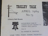 Trolley Talk #73 1969 April Liberty Bell Route, Lehigh Valley Transit Co Full Co