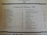 Locomotive Engineers Journal 1940 February Employee Magazine True Stories of th