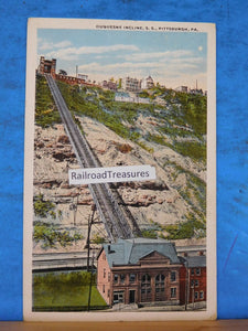 Postcard Duquesne Incline, S.S., Pittsburgh PA Postmark 1918 to Lula DeShetler