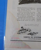 Ads Santa Fe Railway Lot #8 Advertisements from various magazines (10)