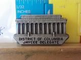 Jaycees District of Columbia Lincoln Memorial Pewter Delegate  PIN