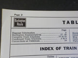 Burlington Route System Public Timetable 1960 May-October