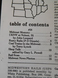 Midwestern Rails 1980 July Vol.6 No.7 Issue #58 Midwest Coal trains C&NW at Nels