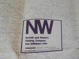 Map Norfolk and Western Railway Company and Affiliated July 7 1980