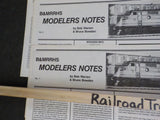 B&MRRHS Modelers Notes by Bob & Bruce Bowden No 1-7, 9-20 Data Supplement RDC re